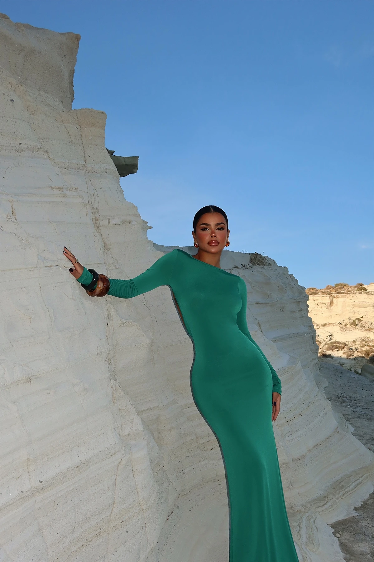 Picture of Green Doss Long Backless Dress