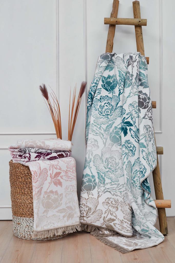 Picture of Amarente Çift Kişilik Pamuklu Battaniye Pembe