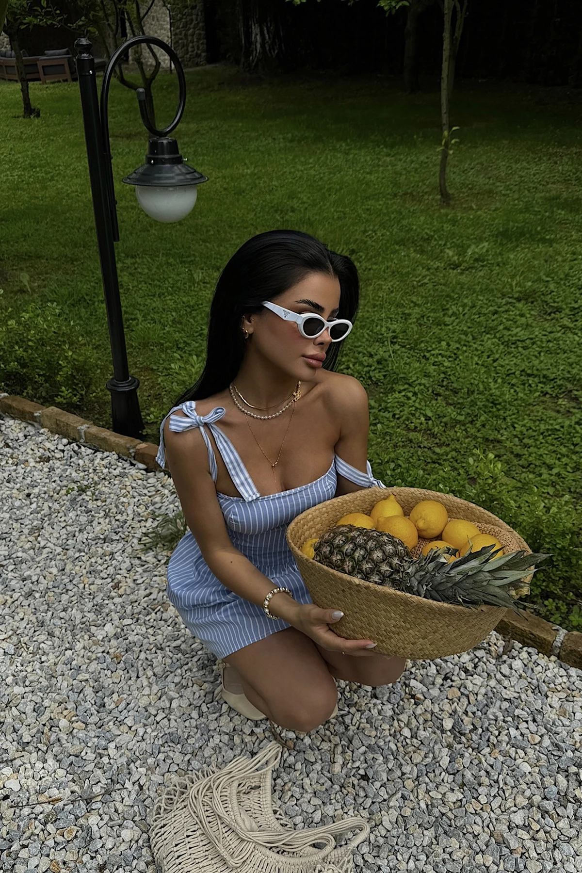 Picture of Blue Striped Mini Dress