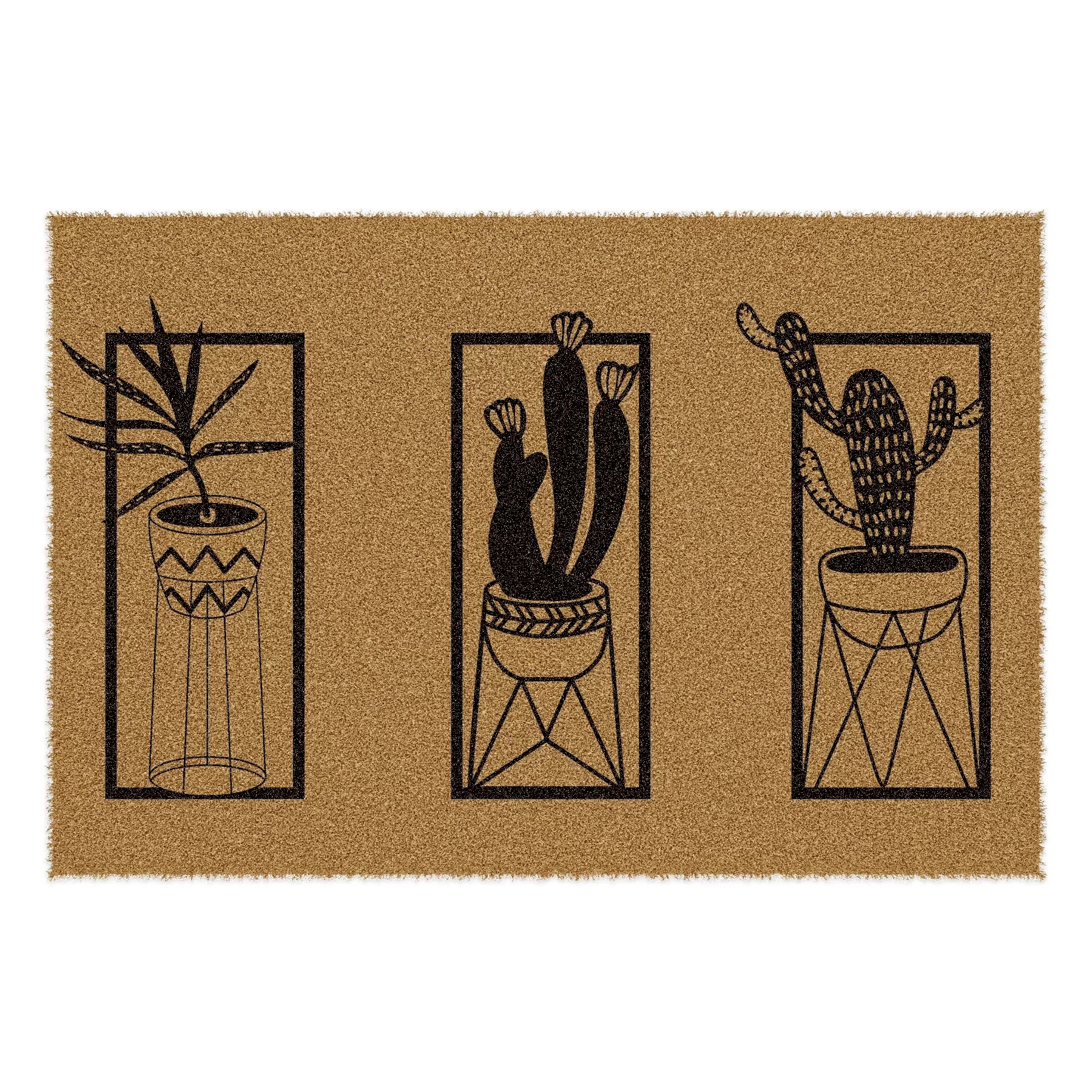 Picture of Decovetro Paspas Kaktüs Desenli Kapı Önü Paspası40 x 60 Cm