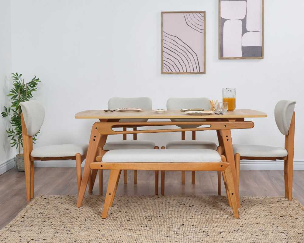 Picture of Pera 4 Sandalye 1 Bench 1 Masa (90x180)