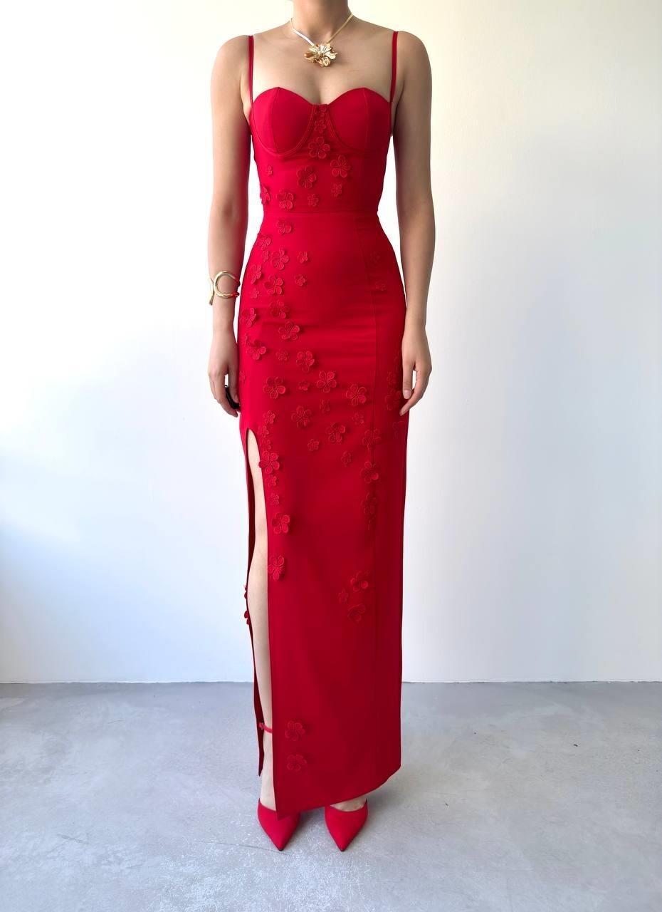 Picture of Stor Gül Detaylı Elbise