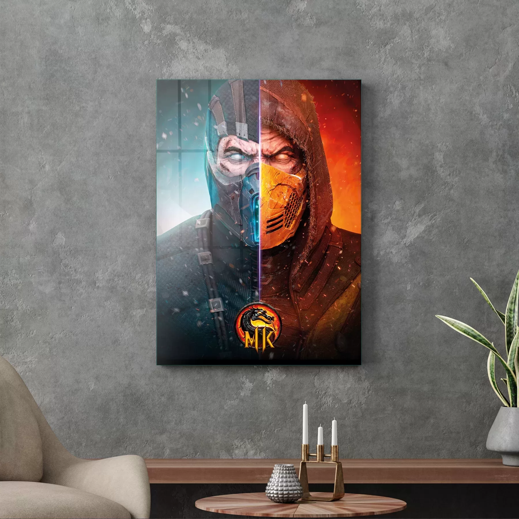 Picture of Decovetro Cam Tablo Mortal Kombat Subzero vs Scorpion Poster 70x100 cm