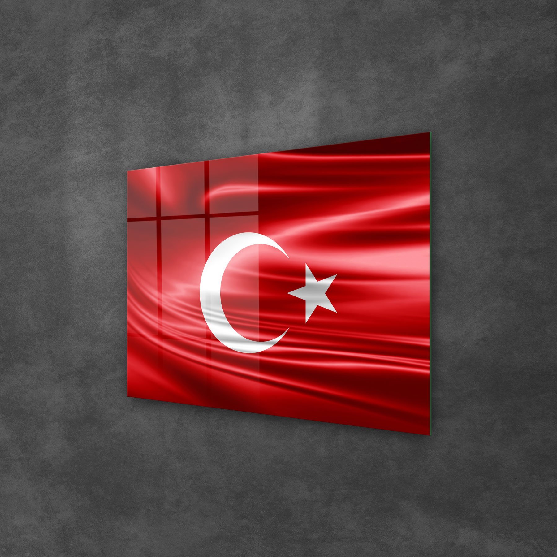 Picture of Decovetro Cam Tablo Türk Bayrağı Desenli 50x70 cm