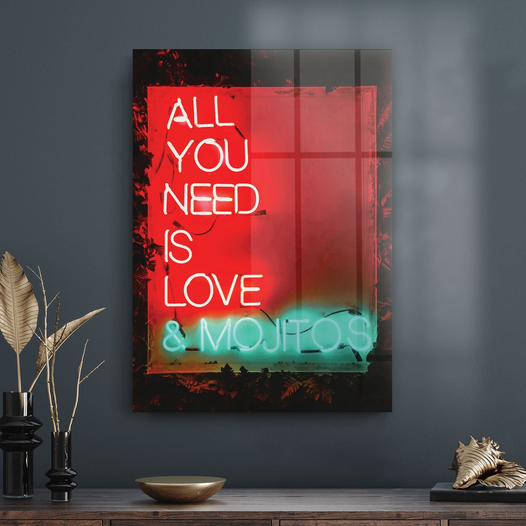 Picture of Decovetro Cam Tablo Neon Love 30x40 cm