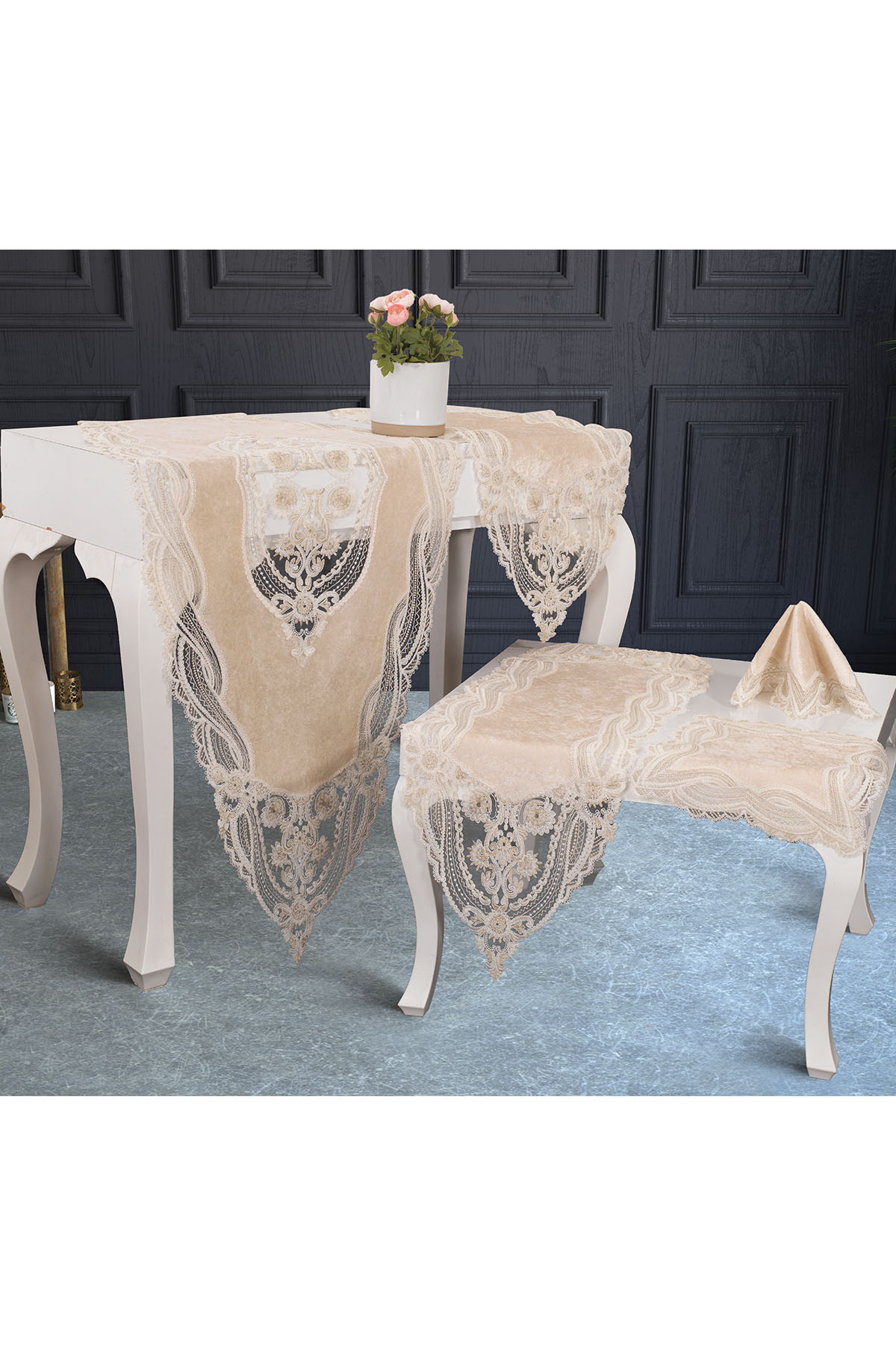 Picture of Gonca Kadife Salon Takımı 5 Parça