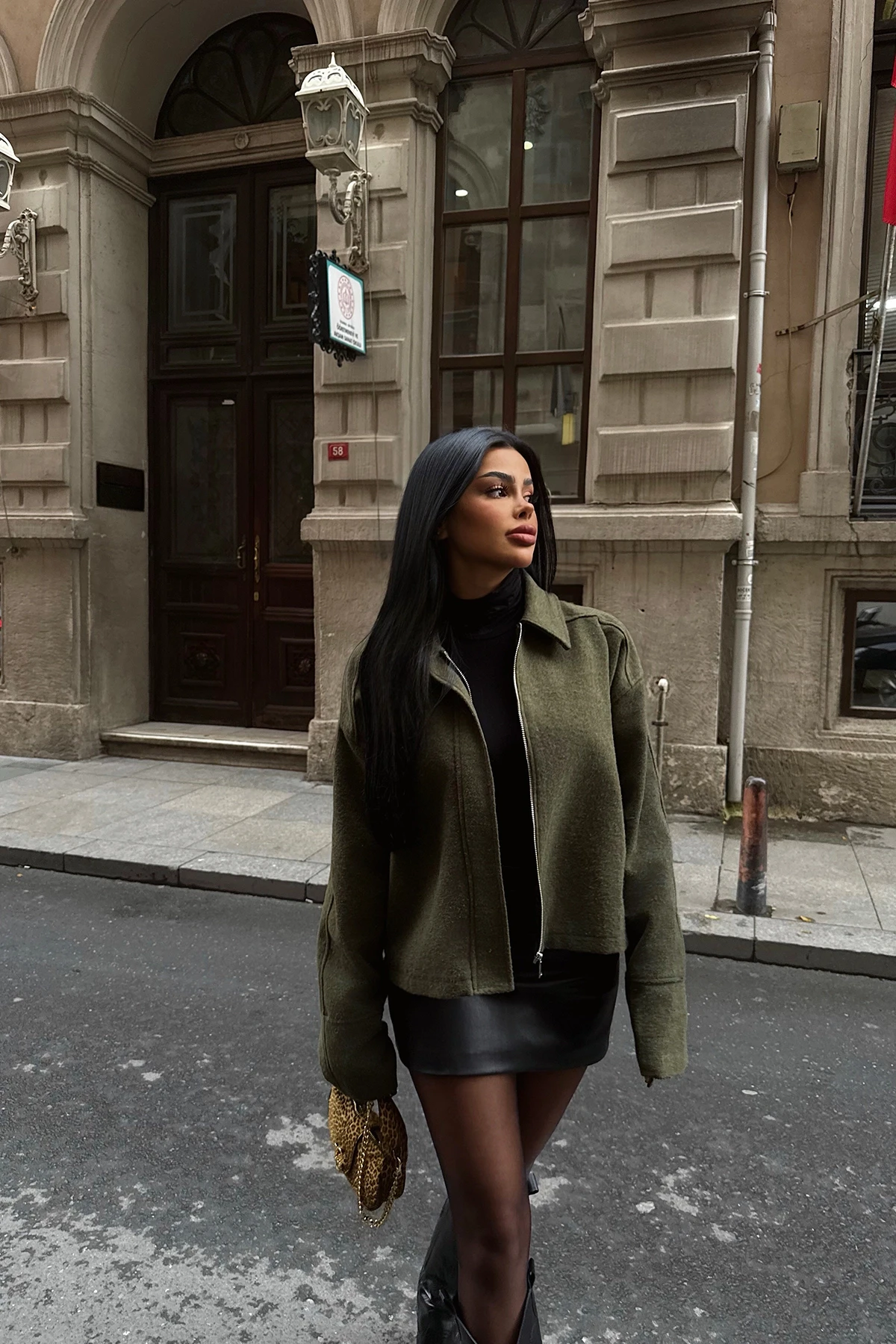 Picture of Khaki Shirt Collar Jacket