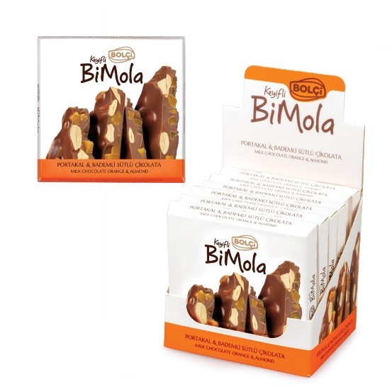 Picture of MILK CHOCOLATE ORANGE AND ALMOND TABLET 70g