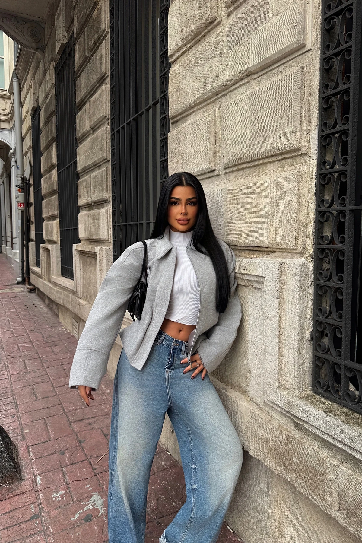 Picture of Gray Shirt Collar Jacket