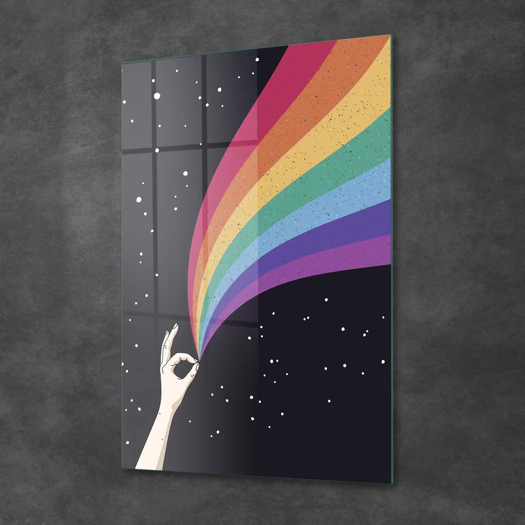 Picture of Decovetro Cam Tablo LGBT Rainbow 70x100 cm
