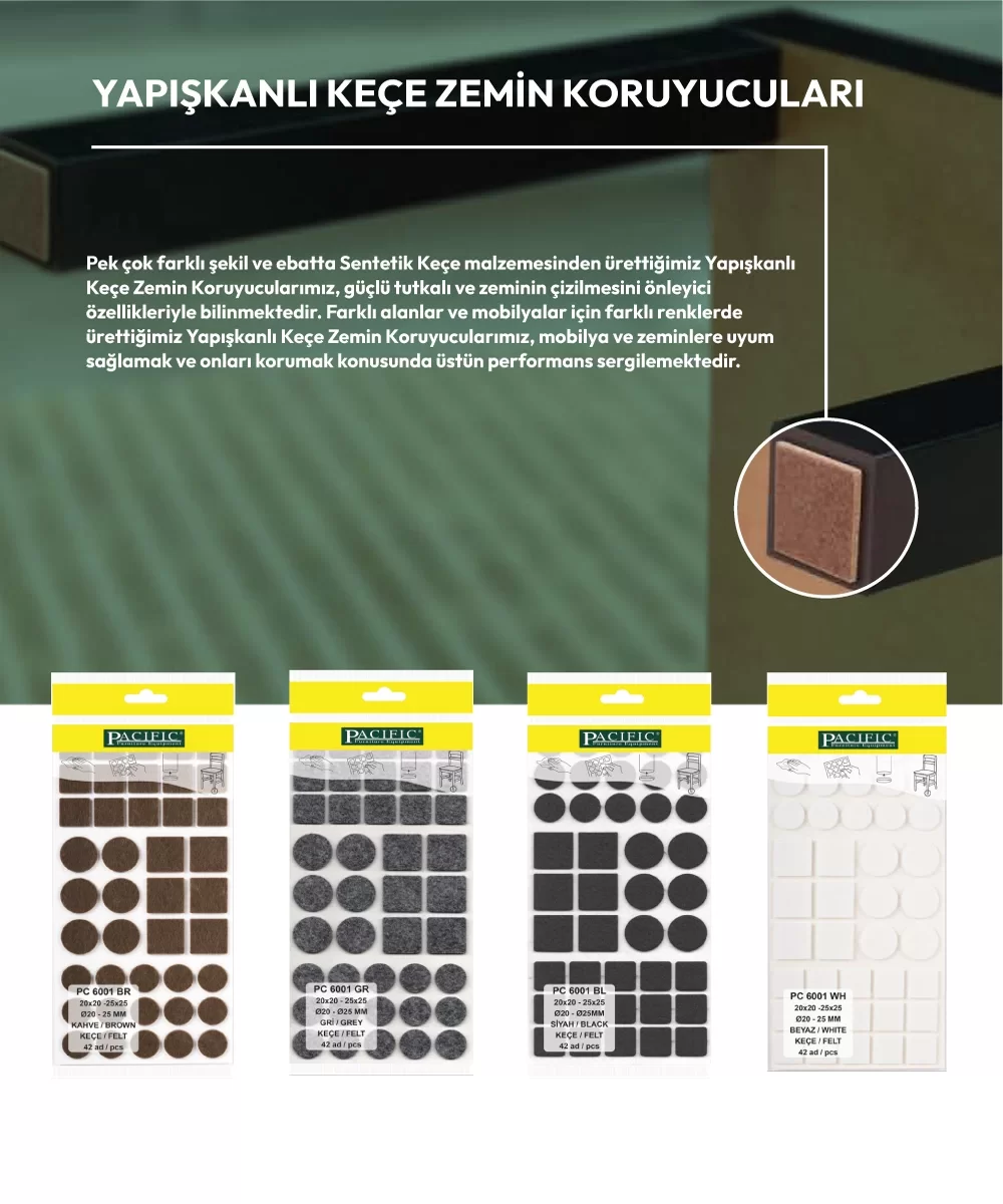 Picture of Yapışkanlı Masa Sandalye ve Mobilya Keçesi Zemin Koruyucu Keçe (Ø 20mm)