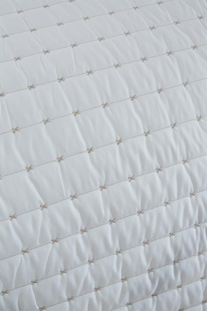 Picture of Dublin Tek Kişilik Kapitoneli Yatak Örtüsü Krem