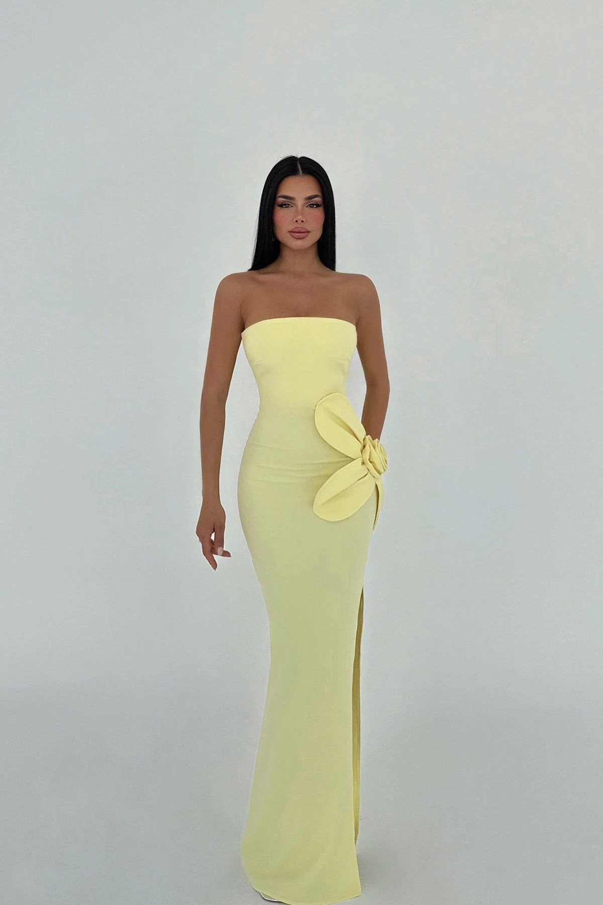 Picture of Yellow Daysi Strapless Dress