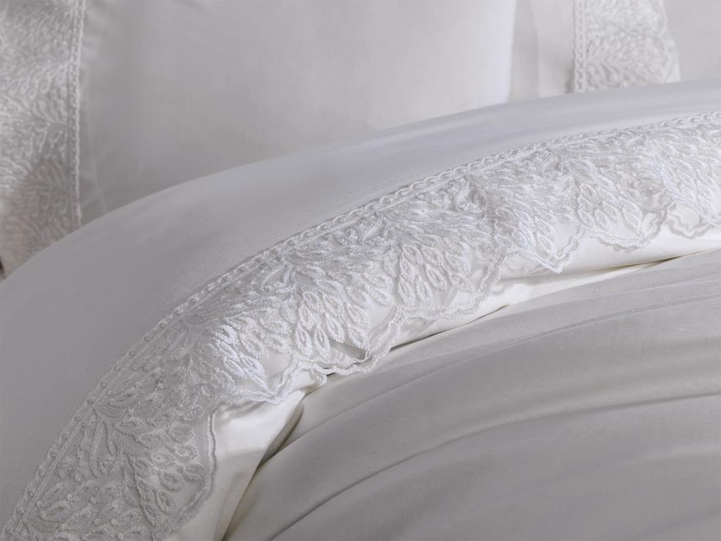 Picture of Fransız Dantelli Arduç Çeyizlik Nevresim Takımı Krem