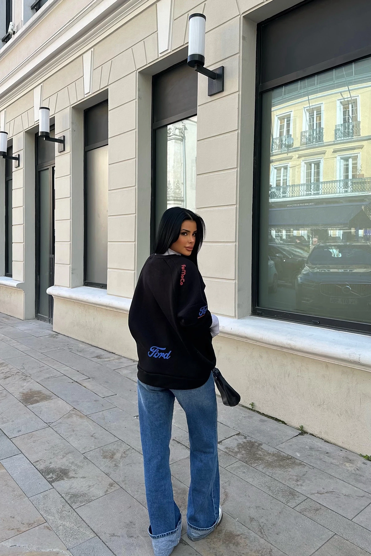 Picture of Black Ford Mustang Written Sweat