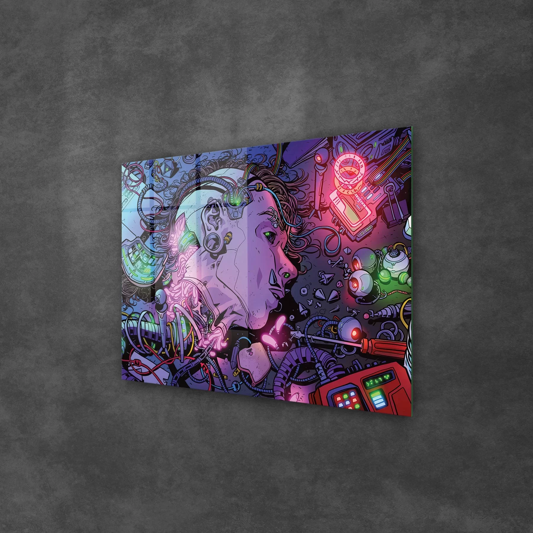 Picture of Decovetro Cam Tablo Cyberpunk Machines 50x70 cm