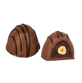 Picture of HAZELNUT PEAK - WHOLE HAZELNUT FILLED MILK CHOCOLATE 2,4Kg