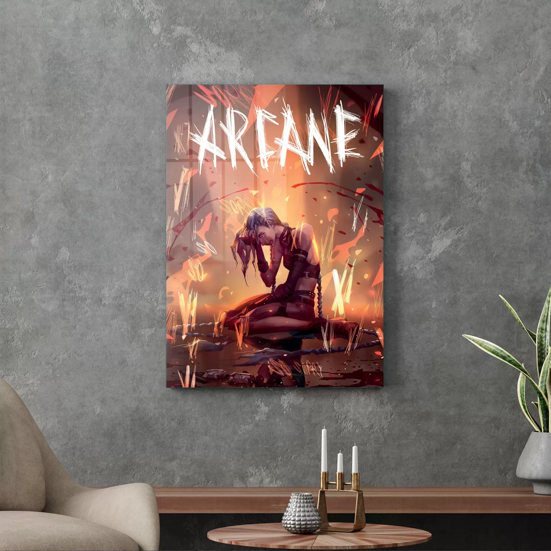 Picture of Decovetro Cam Tablo Arcane Jinx 50x70 cm