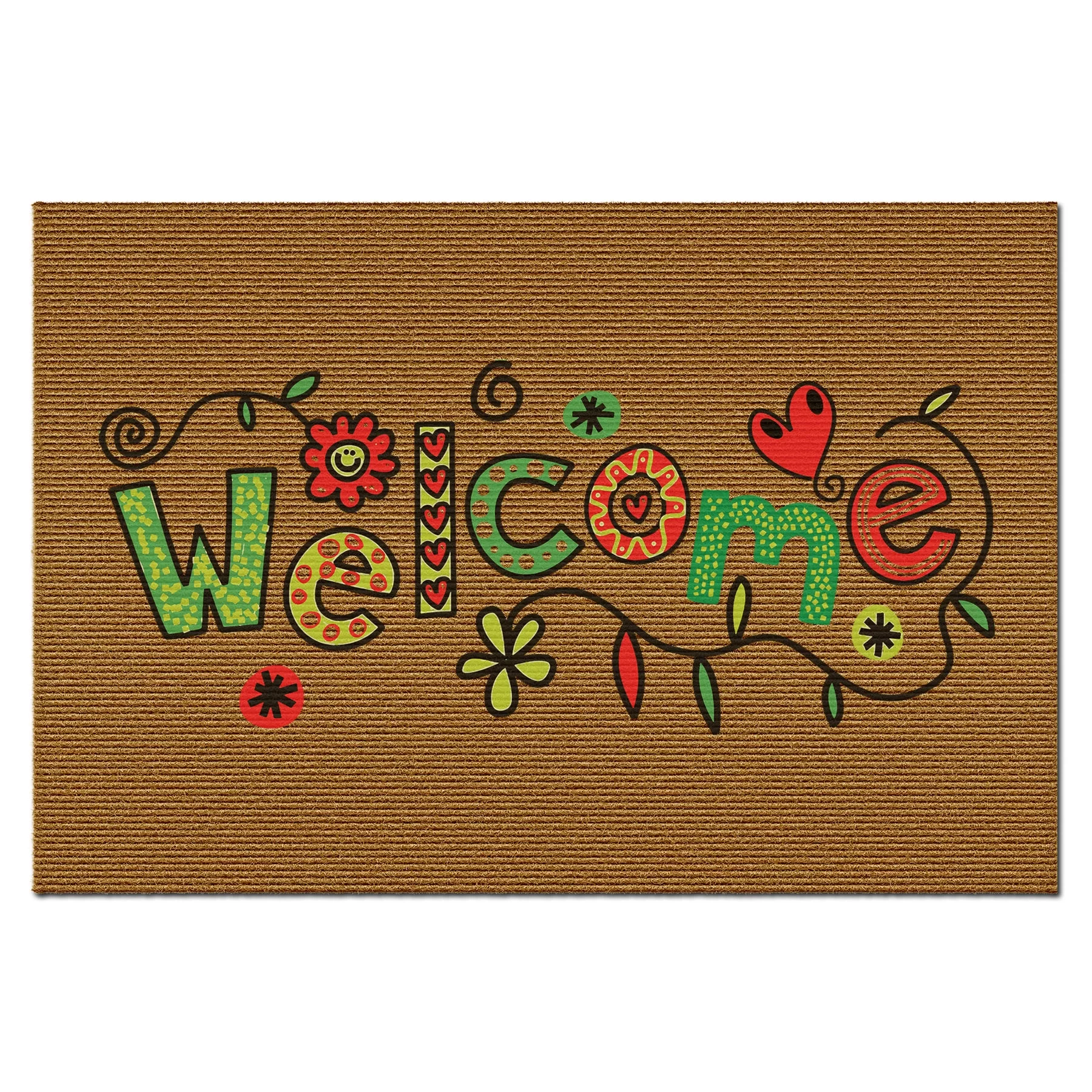 Picture of Decovetro Kapı Önü Halı Paspas Welcome Çiçek Desenli 40 x 60 cm