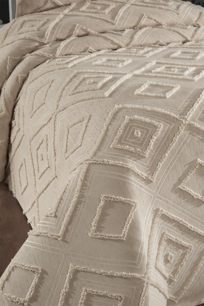 Picture of Çeyiz Diyarı Samira 2 Parça Tek Kişilik Pike Takımı Bej