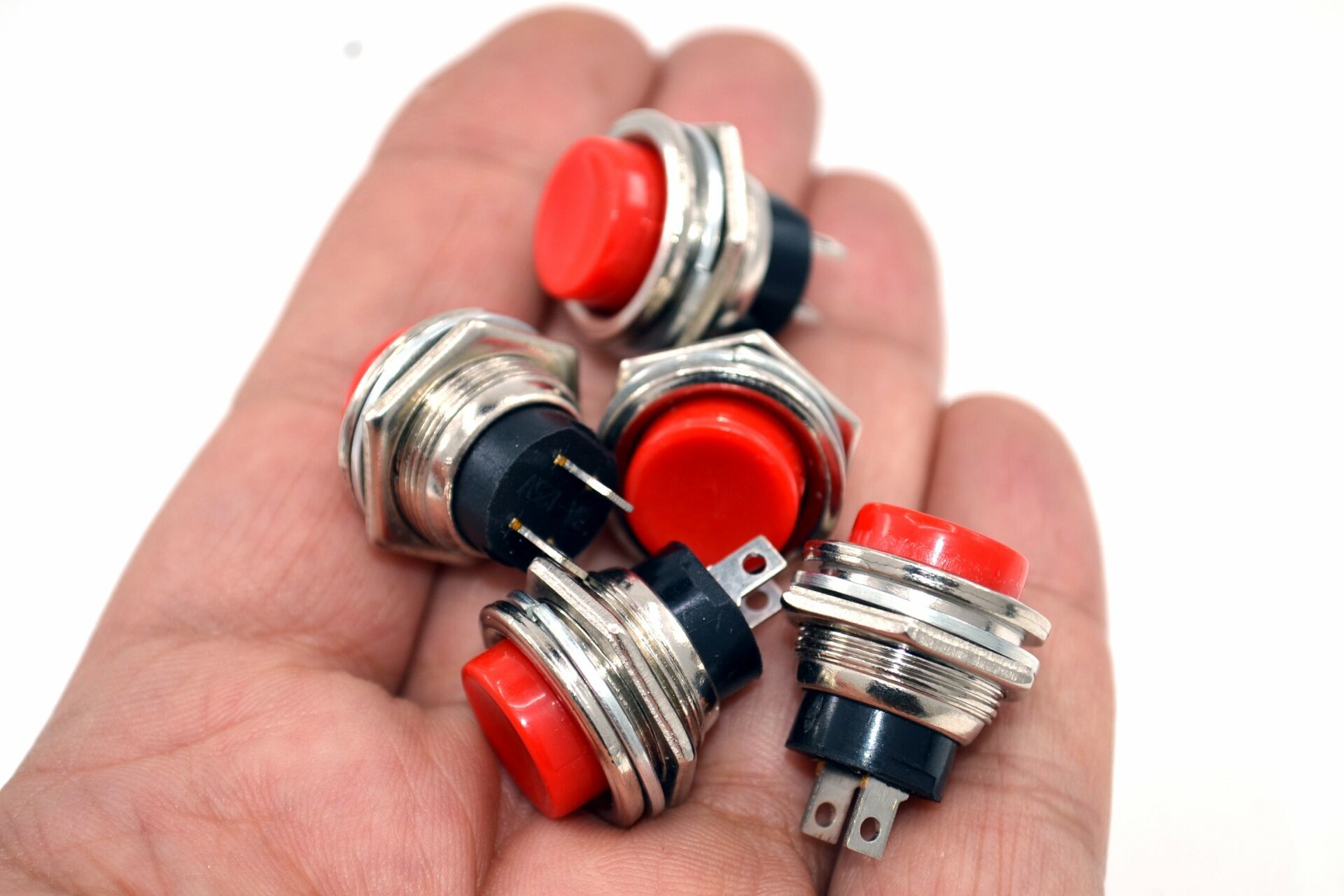 Picture of Kırmızı Buton 1-0 Metal Gövde Fiş:2,8mm