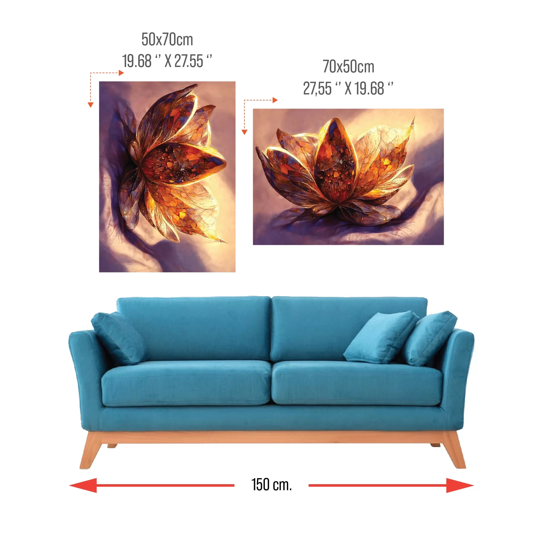 Picture of Decovetro Cam Tablo Pop Art Karma 70x100 cm