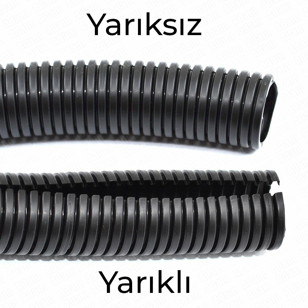 Picture of 8,5mm Yarıklı Spiral Boru Kablo Izolasyon Hortumu Siyah Esnek