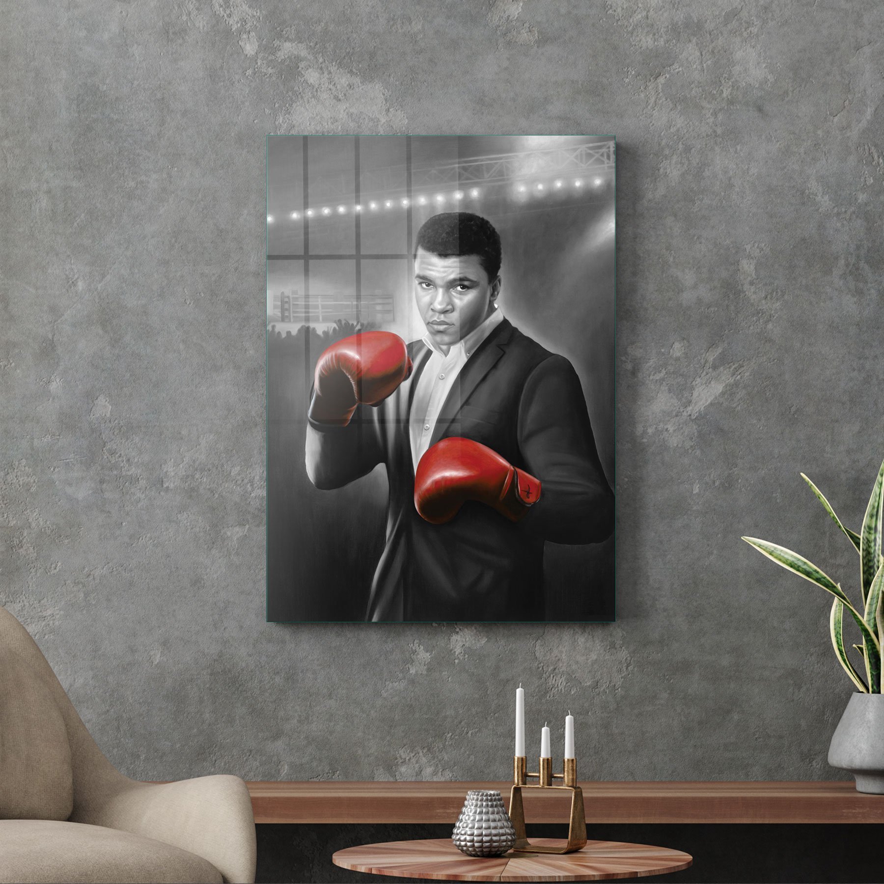 Picture of Decovetro Cam Tablo Muhammed Ali 70x100 cm