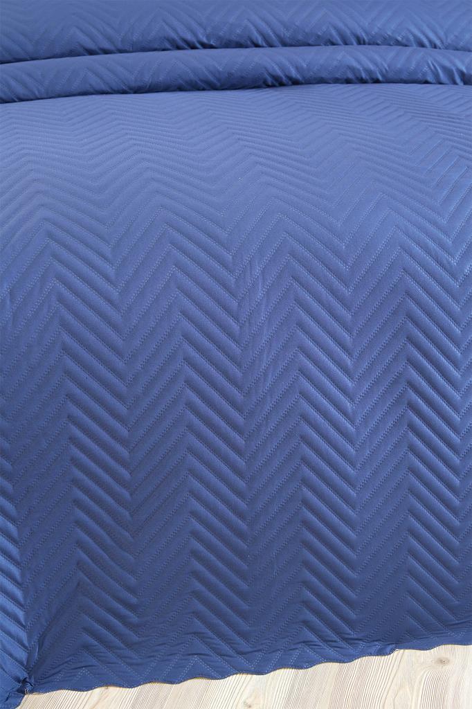 Picture of Ultrasonik Kapitoneli Elis Çift Kişilik Yatak Örtüsü Indigo