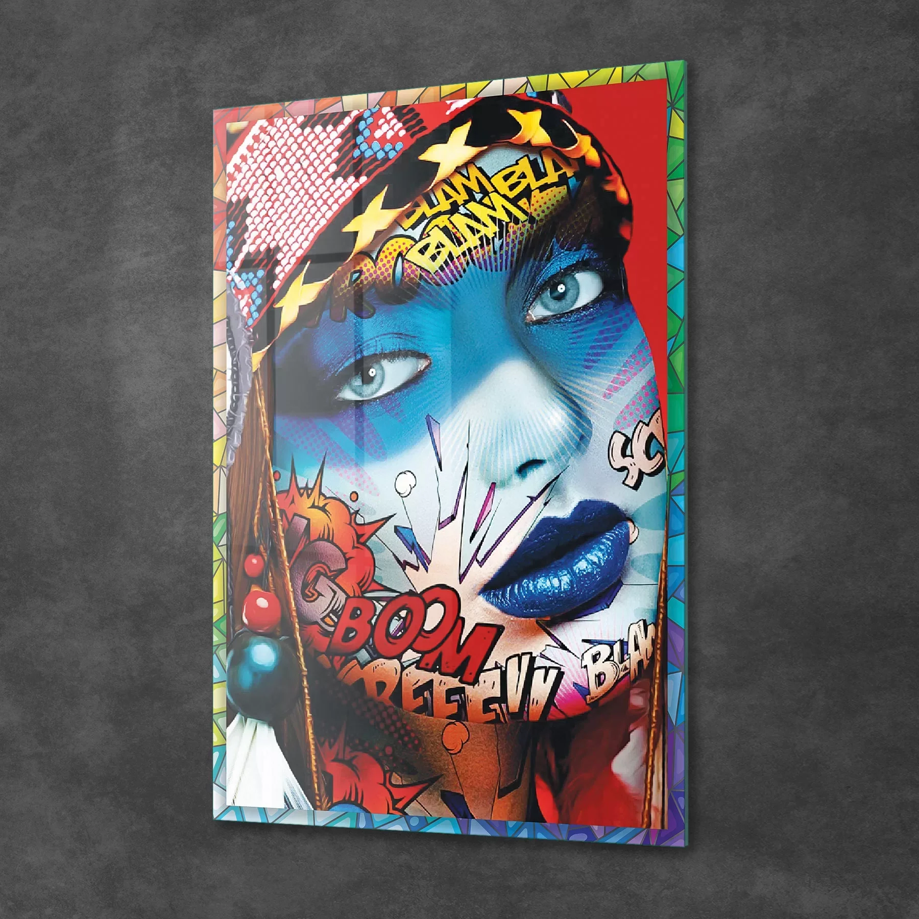 Picture of Decovetro Cam Tablo Pop Art Karma 70x100 cm