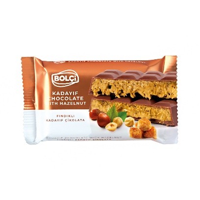 Picture of HAZELNUT KADAYIF FILLED MILK CHOCOLATE 65g (FLOWPACK)