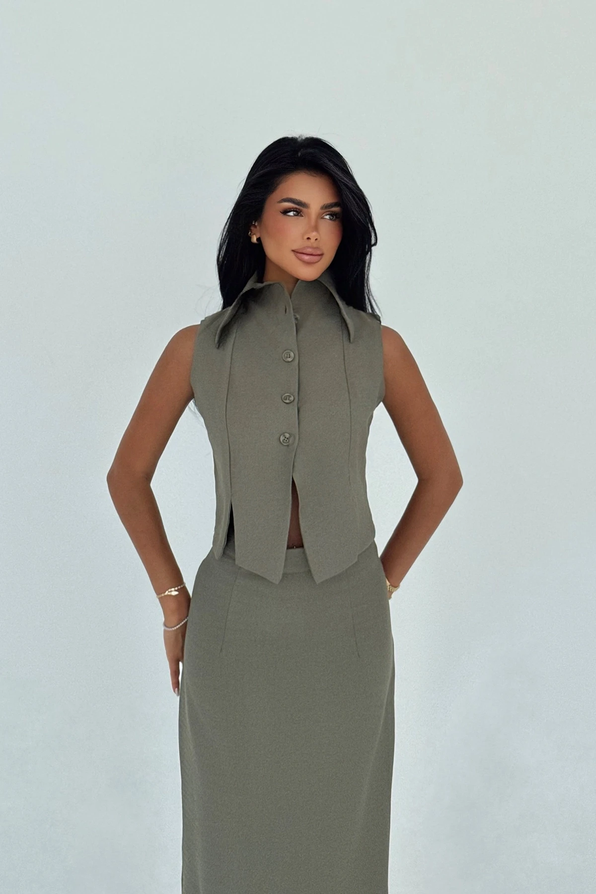 Picture of Khaki Regium Two Piece Set