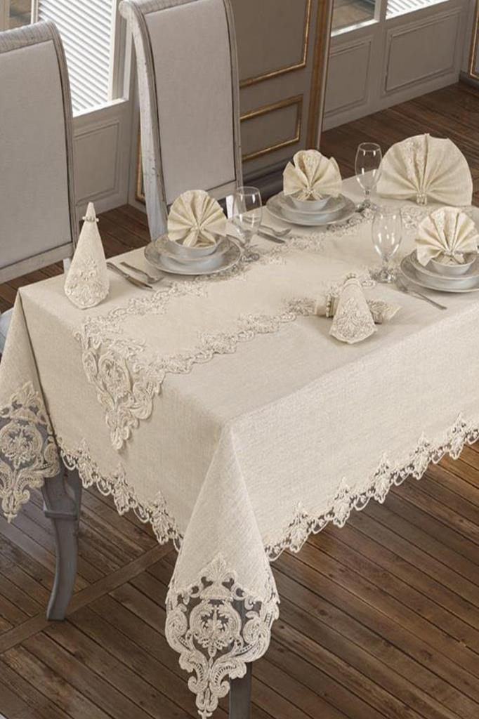 Picture of Miray Masa Örtüsü 26 Parça Krem