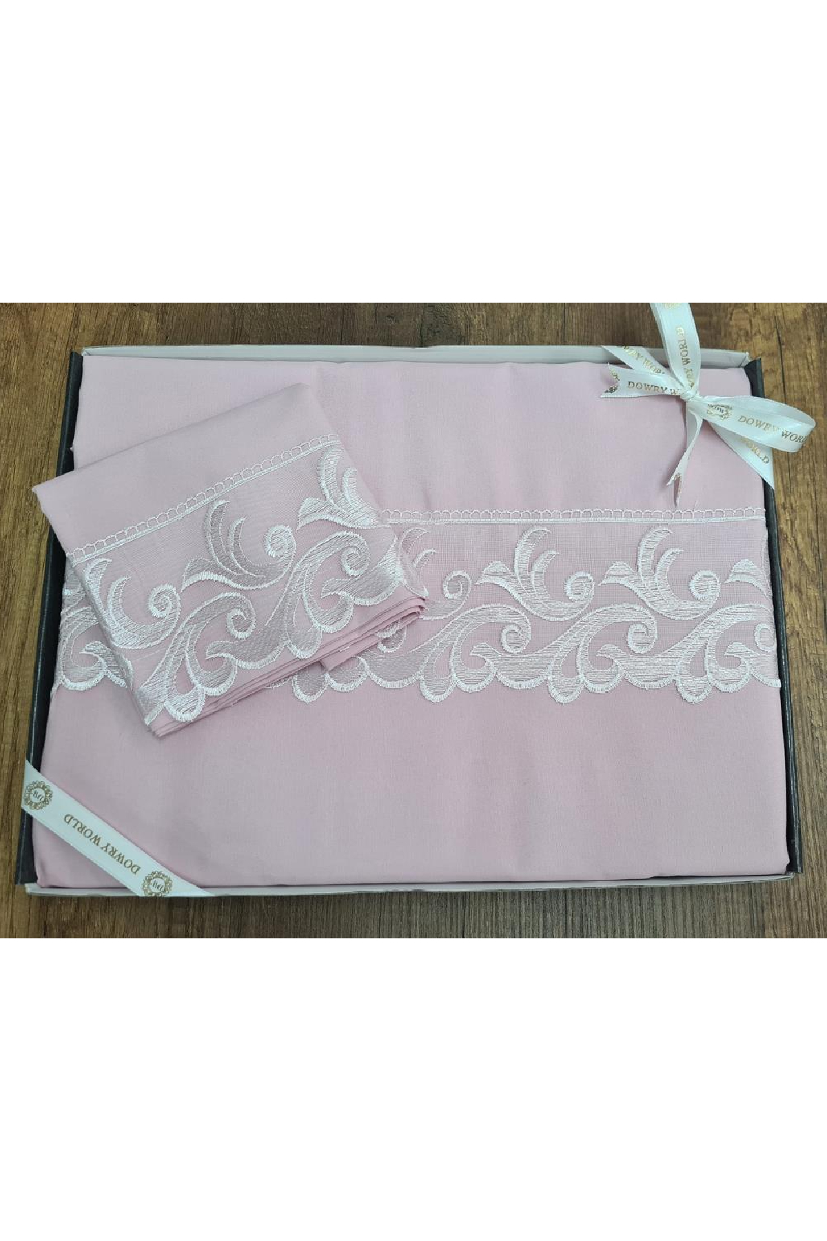 Picture of Çeyiz Diyarı Fransız Güpürlü Belinda Nevresim Takımı Pudra