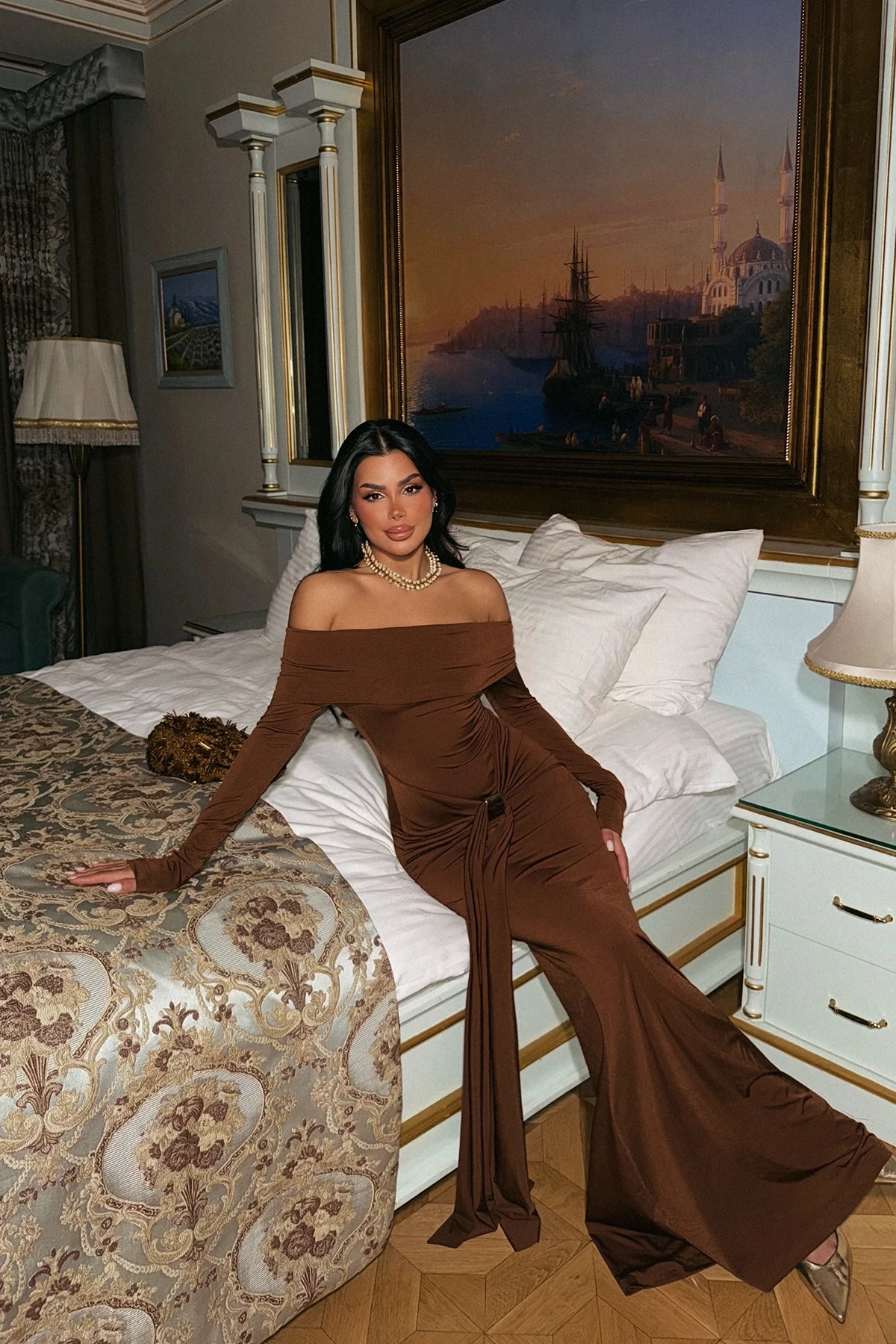 Picture of Brown Long Sleeve Dress