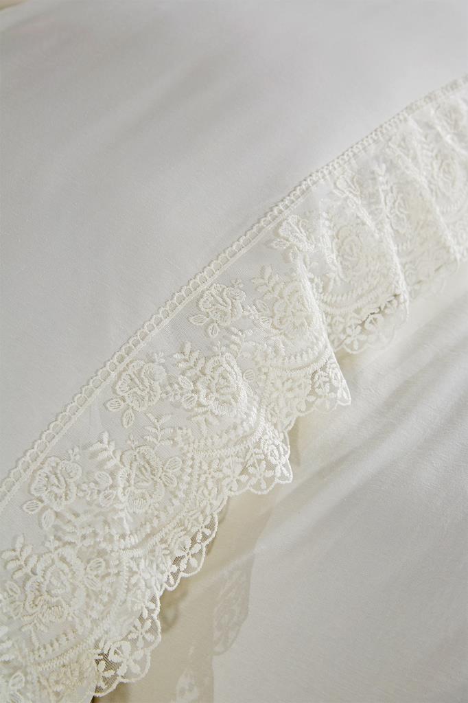 Picture of Fransız Güpürlü Kuris Nevresim Takımı Krem