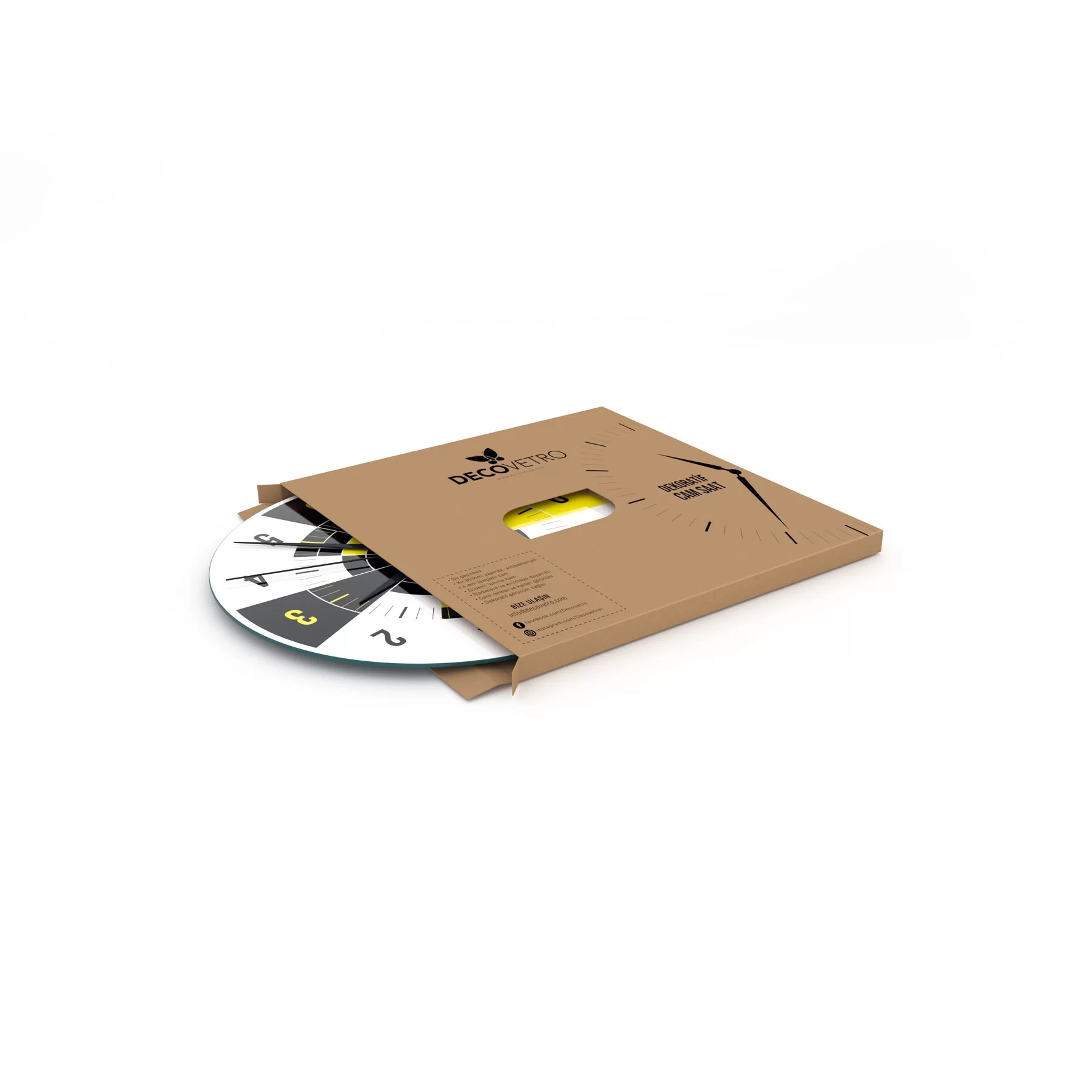 Picture of Decovetro Cam Duvar Saati Yuvarlak 1130 30 x 30 Cm