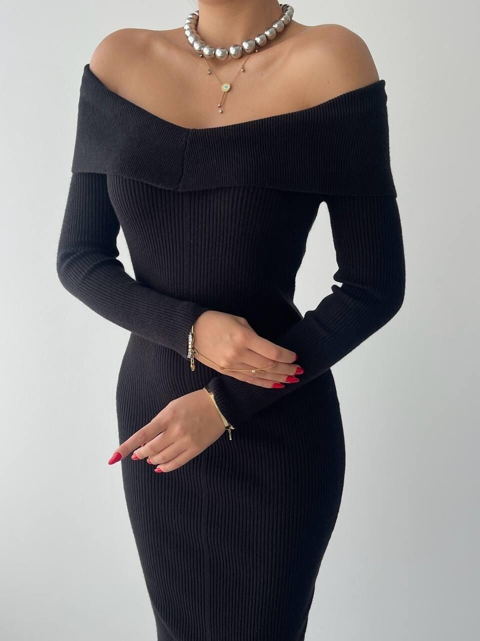 Picture of Emden Kayık Yaka Elbise