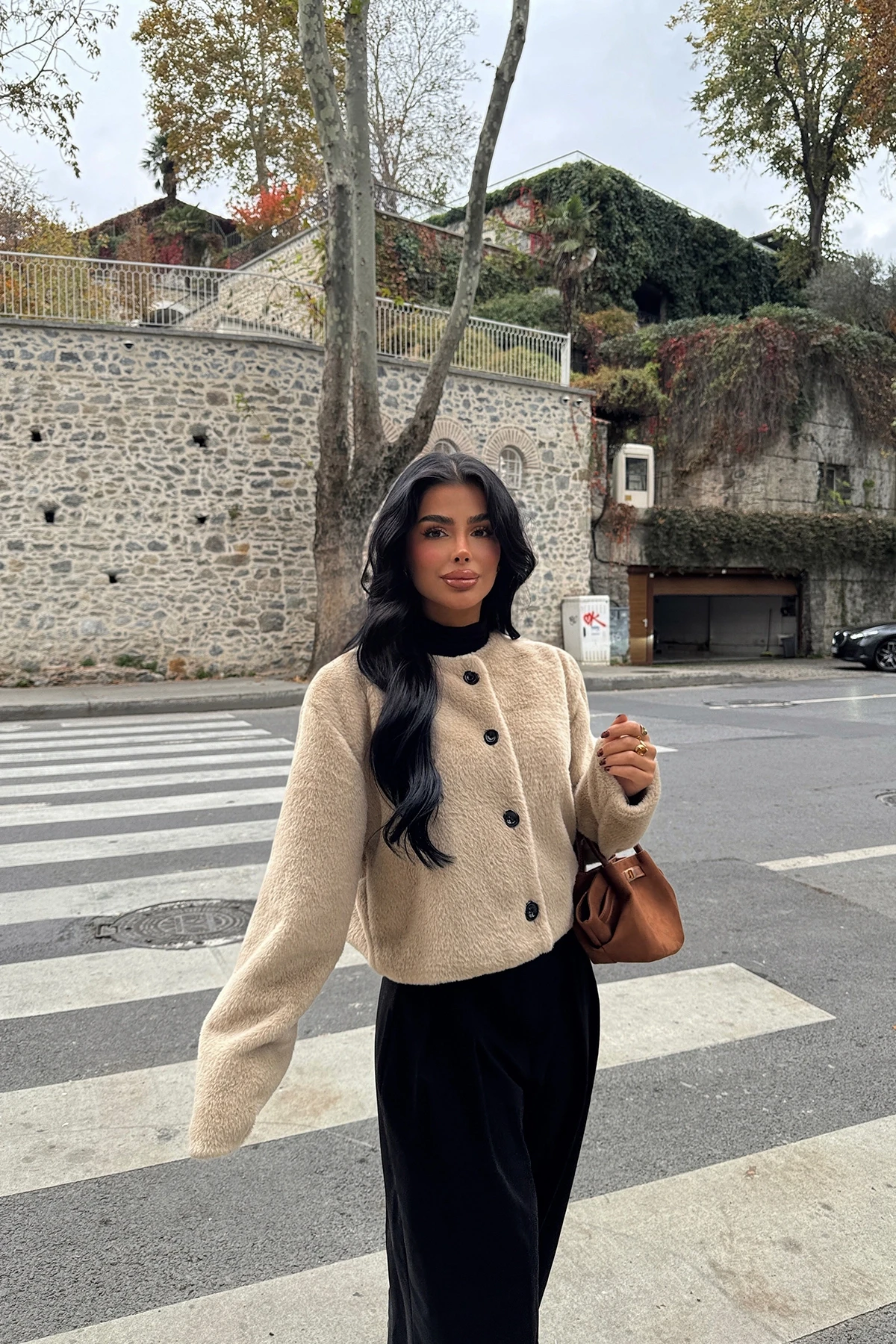 Picture of Cream Button Detail Jacket