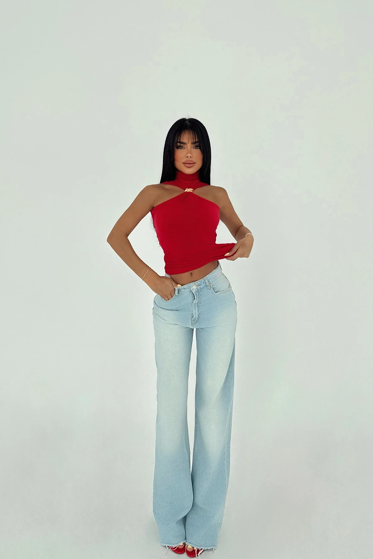 Picture of Red Basic Crop Top