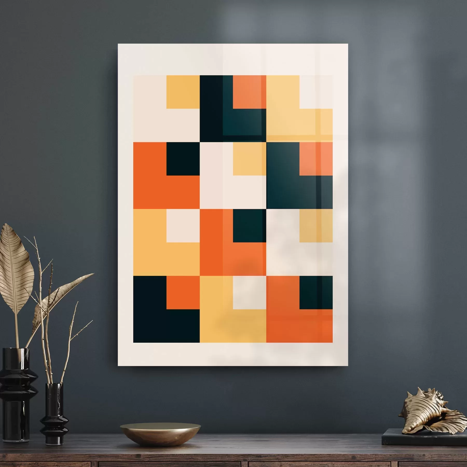 Picture of Decovetro Cam Tablo Bohem Colour Square 30x40 cm