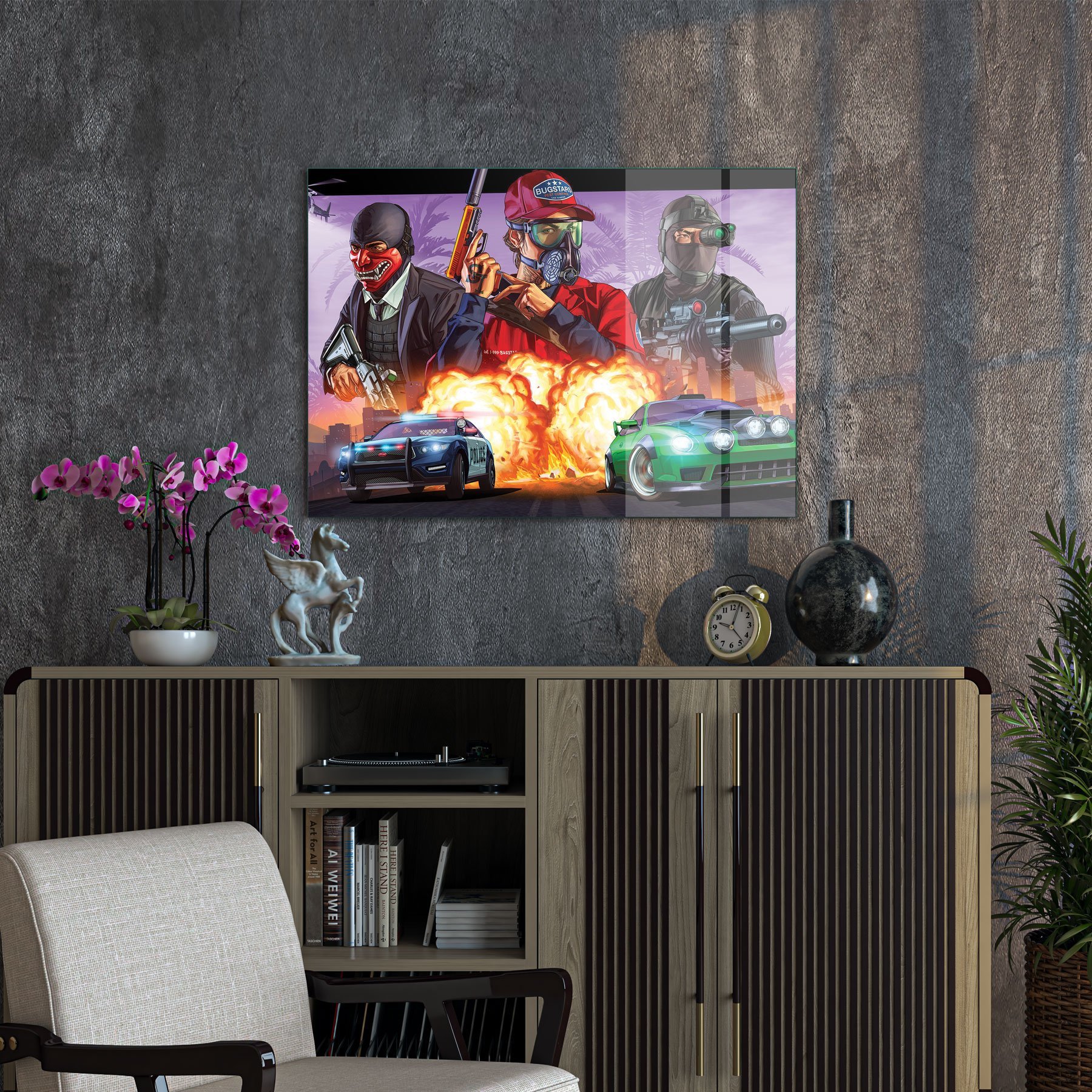Picture of Decovetro Cam Tablo Gamer Room Backround 30x40 cm