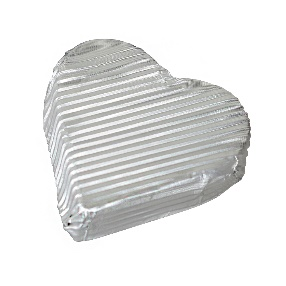 Picture of HEART - GIANDUJA FILLED MILK CHOCOLATE SILVER 2,1Kg