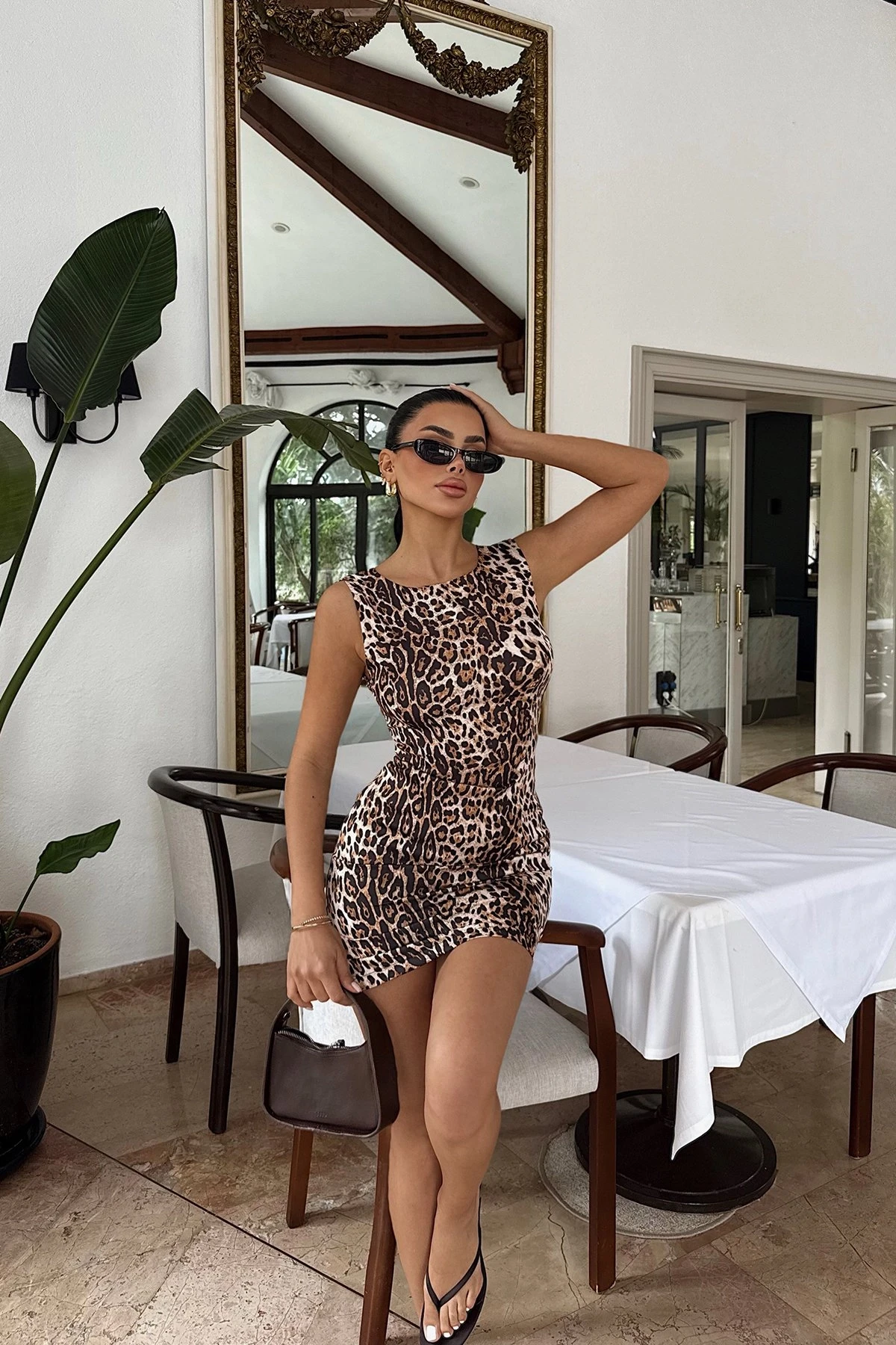 Picture of Leopard Tanya Leopard Mini Dress