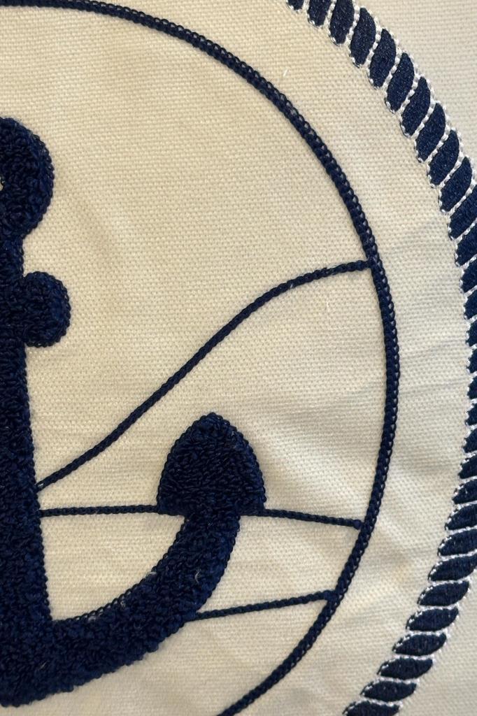 Picture of Denizci Lüx Nakışlı Keten Kırlent Kılıfı 45x45 cm