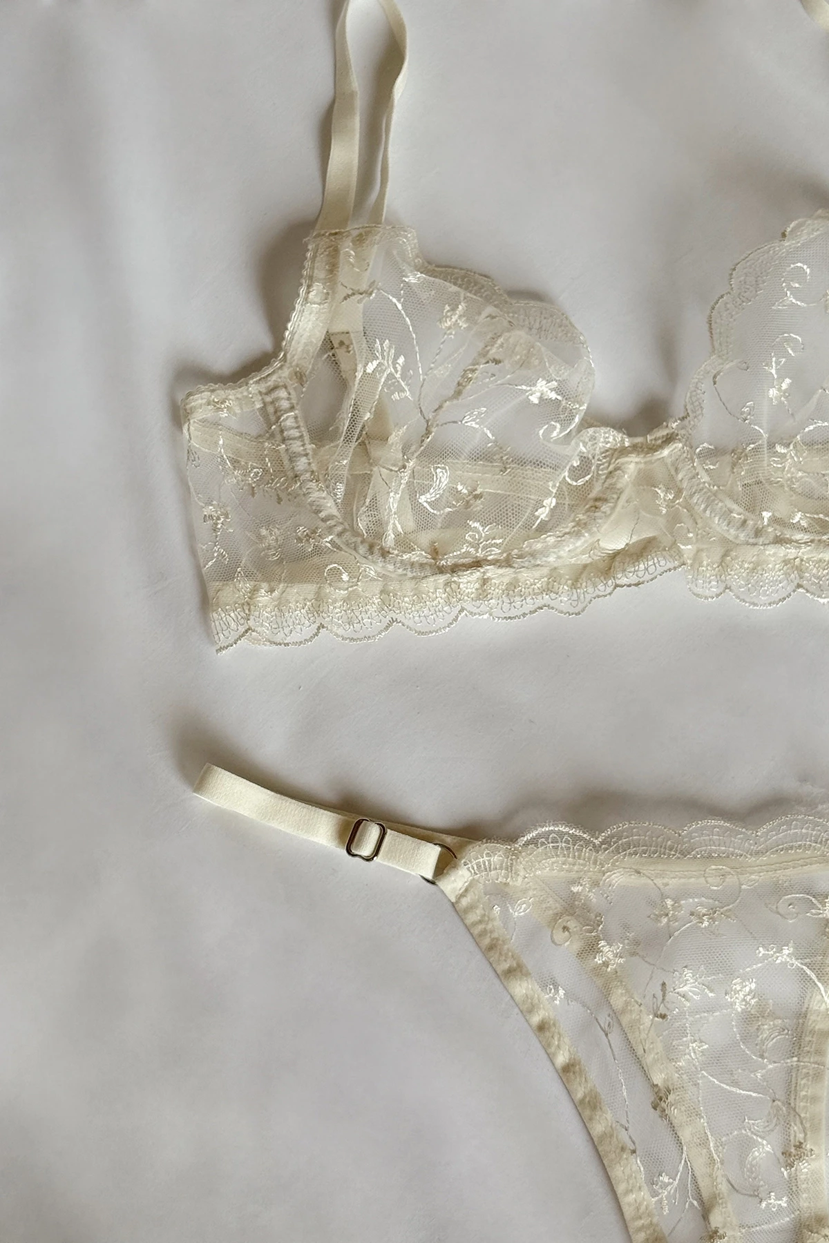 Picture of White Lace Detail Underwear