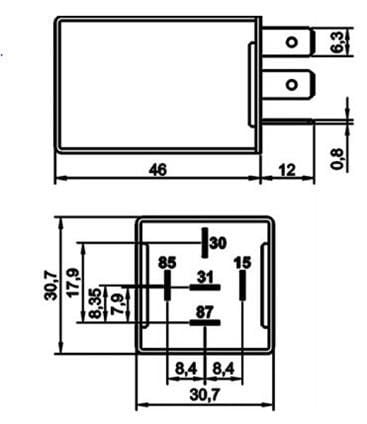 Picture of Start Stop Rölesi Tek Buton Aç Kapa (+) Referans 201011003