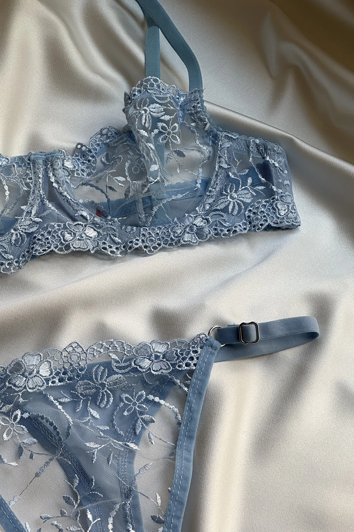Picture of Blue Lace Detail Underwear