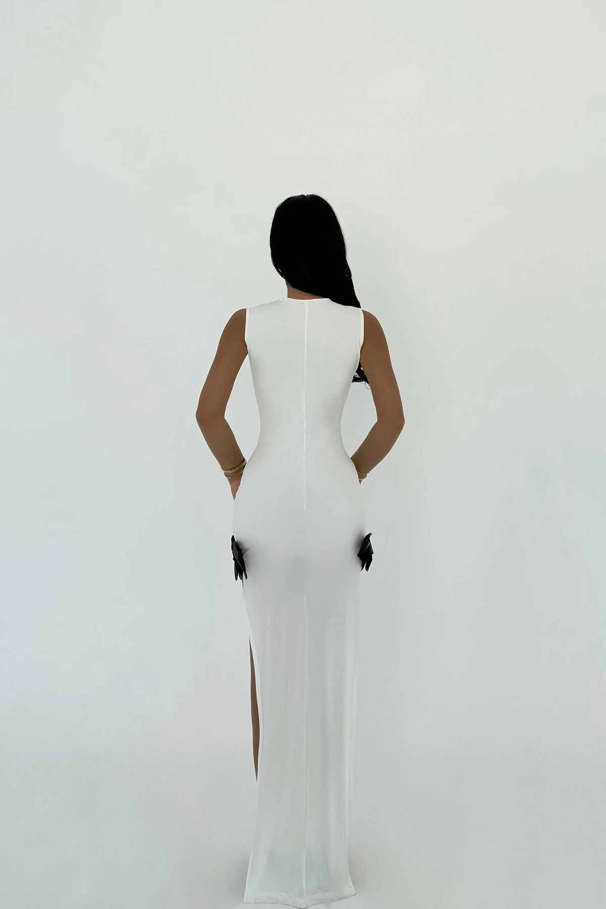 Picture of White Bow Detail Long Dress