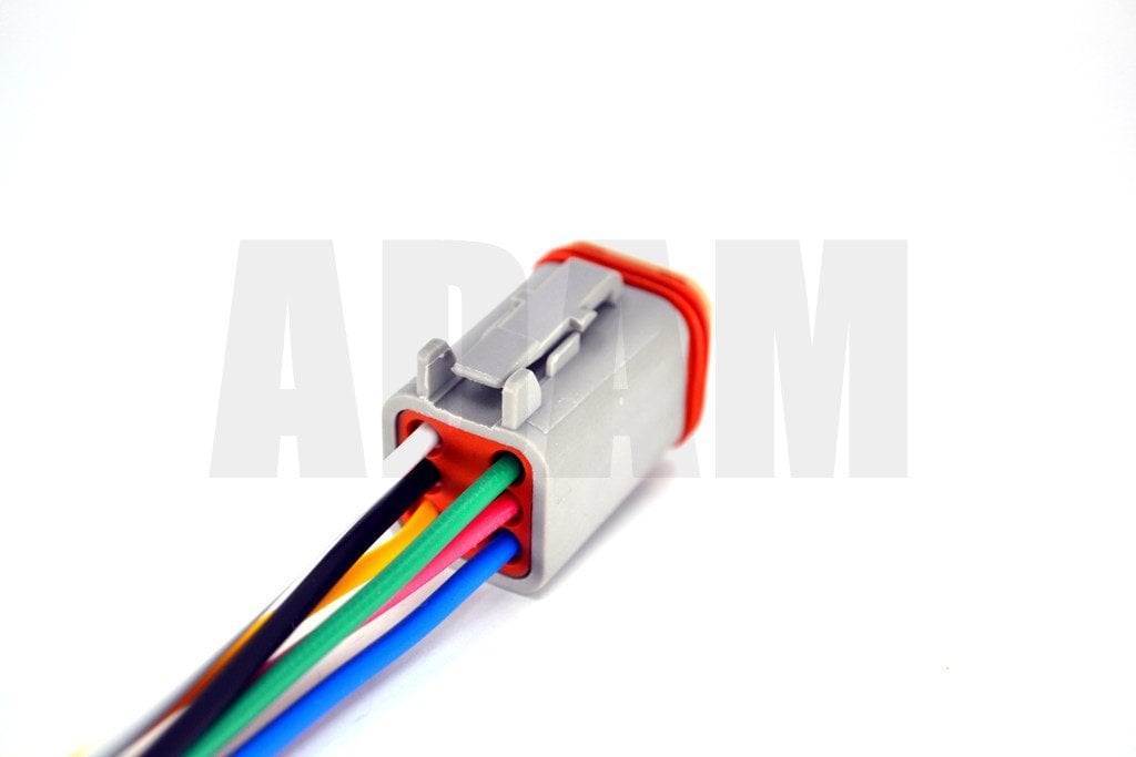 Picture of 6 Pin Kablolu Deutsch Soket Elektrik Bağlantı Konnektörü Erkek (Pinleri Dişidir)